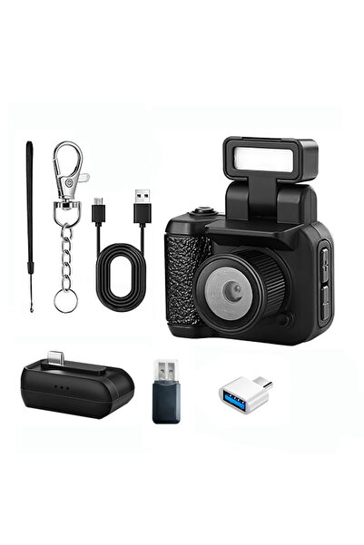 Choice5 كاميرا صغيرة سلسلة مفاتيح للأطفال، بدقة 1080 بكسل، مزودة بشاشة، لا تح...