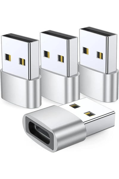 Choice 4 قطع محول USB C إلى USB A ذكر، محول OTG من النوع C لشاحن السيارة، شحن...