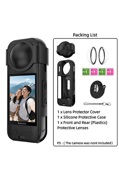 Choice3 مجموعة ملحقات حماية كاميرا إنستا 360 X5، تتضمن: واقي عدسة/غطاء سيليكو...