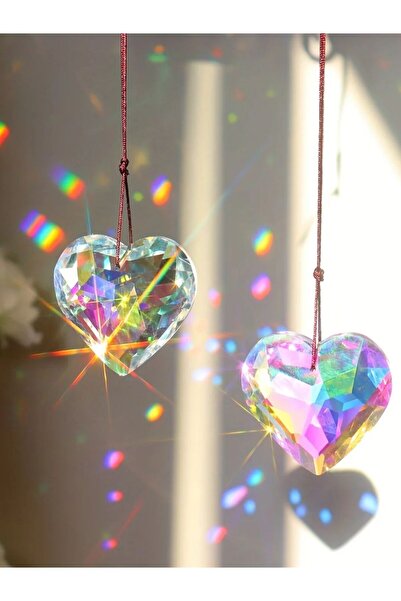 Choice sj-ax-0232 قطعة واحدة من قلادة كريستالية على شكل منشور خوخي، زينة معلق...