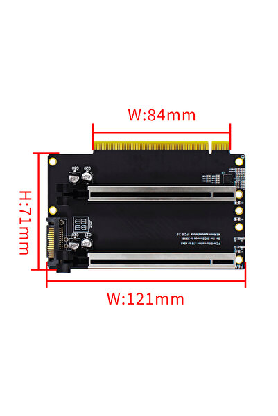 Choice3 بطاقة توسعة SATA محسنة PCI-E 3.0 X16 من 1 إلى 2، بطاقة تقسيم Gen3، تق...