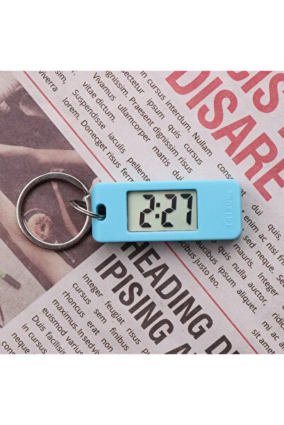 Choice ساعة إلكترونية صغيرة زرقاء موديل 2025، سلسلة مفاتيح - بيضاوية الشكل، ش...