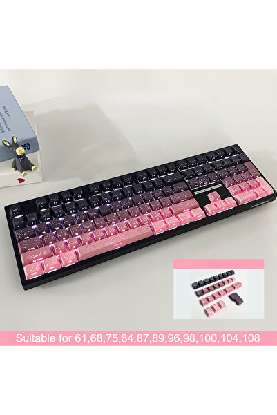Choice16 135Blackberry Red Contour Side Printed Shine Through Keycaps Cherry ...