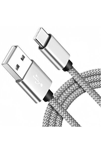 Choice11 كابل شحن USB A إلى Type C بطول 2 متر، 5 قطع بيضاء، 5 قطع، 10 قطع، كا...