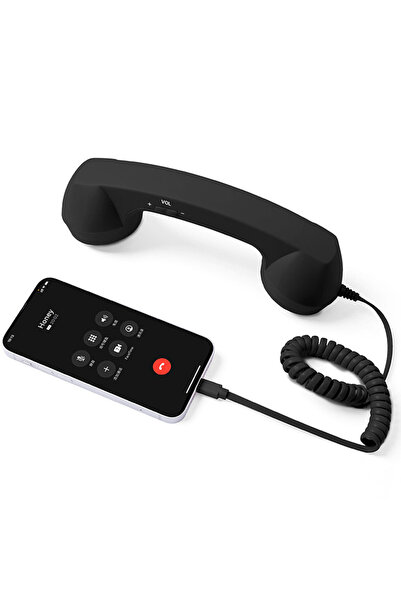 Choice هاتف محمول أسود بتصميم كلاسيكي من النوع C، سماعة هاتف محمول مع ميكروفو...