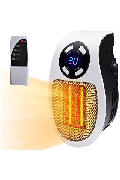 Choice1 EU As shown Plug In Electric Heater 500W Portable Room Heater Remote ...
