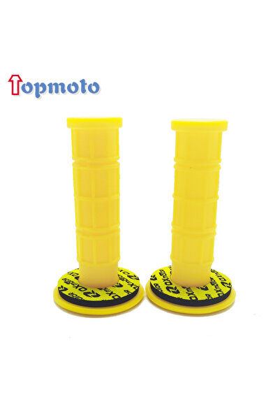 Choice18 Yellow Set 22mm 24mm Motorcycles Grip Dirt Bike Grips 7/8" Biker Sco...