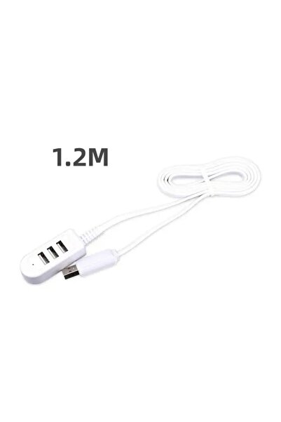 choice2 كابل محول USB 2.0 متعدد المنافذ، أبيض اللون، بطول 1.2 متر، موزع USB 2...