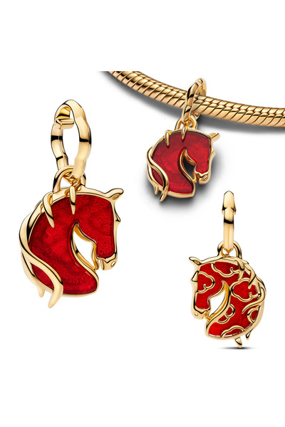 Choice32 AMC7360 New Original 925 Sterling Silver Red Charms Red Bird Heart M...