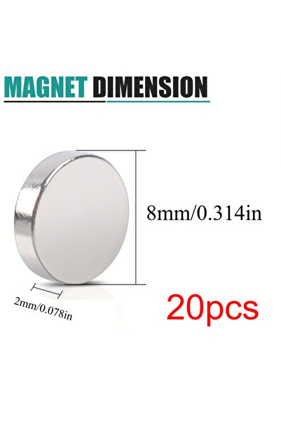 choice2 مغناطيسات دائرية صغيرة 8×2 مم - 20 قطعة، 8×2/8×3 مم - 20/50/100 قطعة،...