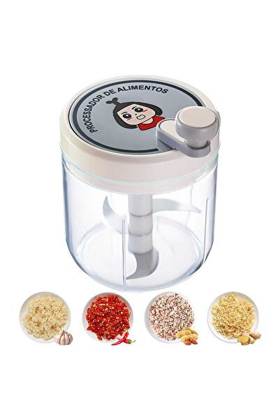 Choice1 مفرمة ثوم يدوية وردية اللون سعة 400 مل، مفرمة لحم يدوية، مكبس يدوي، أ...