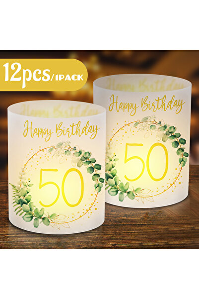 choice2 طقم حاملات شموع عيد ميلاد مكون من 12 قطعة، للاحتفال بالذكرى السنوية 2...