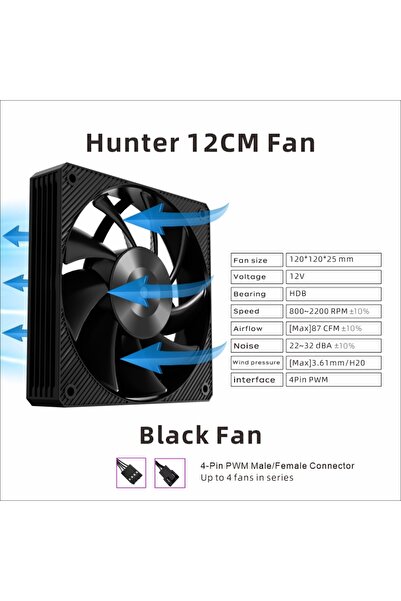 Choice NO RGB Forward Hunter-Black 1PCS METALFISH Hunter High-Performance Coo...