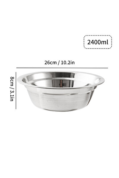 Choice1 WORTHBUY 26CM WORTHBUY Round Fruit Salad Bowl 304 Stainless Steel Kne...