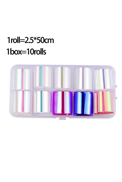 Choice36 مجموعة 9 من أفلام الليزر أورورا، رقائق معدنية، راتنج، مواد مجوهرات، ...