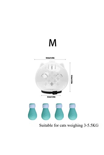 Choice1 رمز متوسط 1 مجموعة كمامة قطة ملحق تجميل الحيوانات الأليفة قطة مضادة ل...