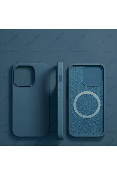 Choice34 جرابات مغناطيسية من السيليكون السائل باللون الأزرق الداكن لهواتف آيف...