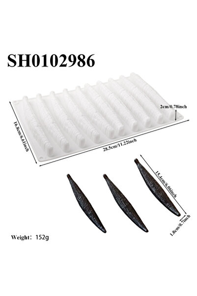 Choice قالب شوكولاتة سيليكون بتصميم قرون الفانيليا SH0102986، مكون من 10 خلاي...