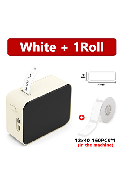 Choice3 طابعة ملصقات صغيرة محمولة Marklife P15 بيضاء اللون، لفة واحدة، طابعة ...