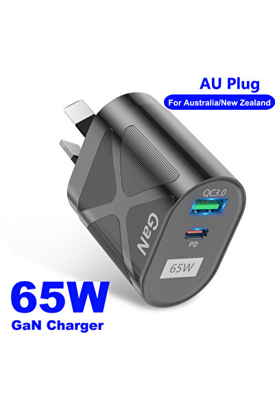 Choice3 شاحن A-White بقوة 65 واط، متوافق مع مقابس أستراليا ونيوزيلندا، يدعم ا...