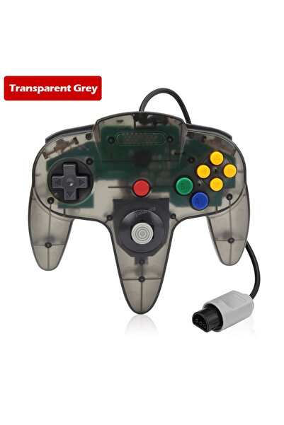 choice2 Transparent Grey NEW 8 Colors Wired Gamepad For N64 Cole Joypad Contr...