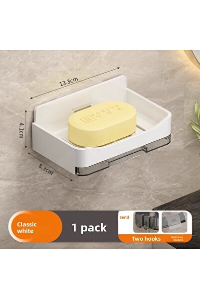choice2 صندوق تصريف الصابون الأبيض المثبت على الحائط، لا يحتاج إلى ثقب، حامل ...