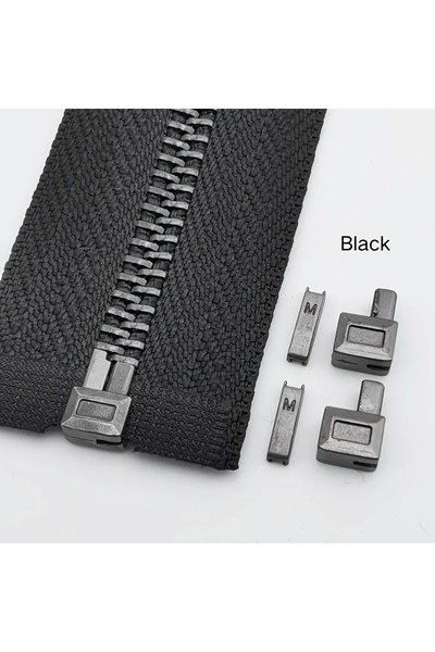 Choice Black Set Premium Metal Zipper Heads Gold Silver Bronze Black - Durabl...