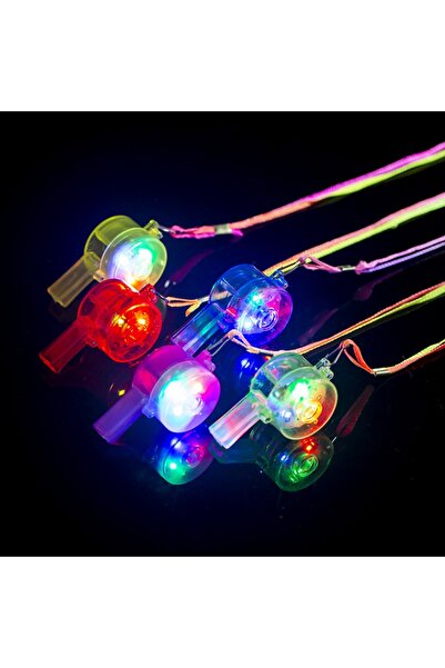 Choice مجموعة من 5 أو 10 قطع من صافرات التشجيع المضيئة LED باللون الأزرق اليا...