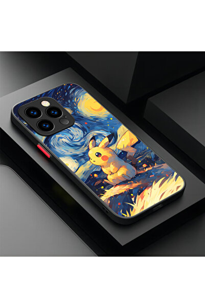 Choice غلاف هاتف بوكيمون غينغار وبيكاتشو مرصع بالنجوم، متوافق مع آيفون 14 برو...