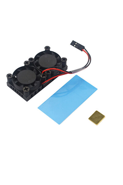 choice2 For Pi 3B Dual Fan Active Cooler CPU RAM Cooling Radiator with Silico...
