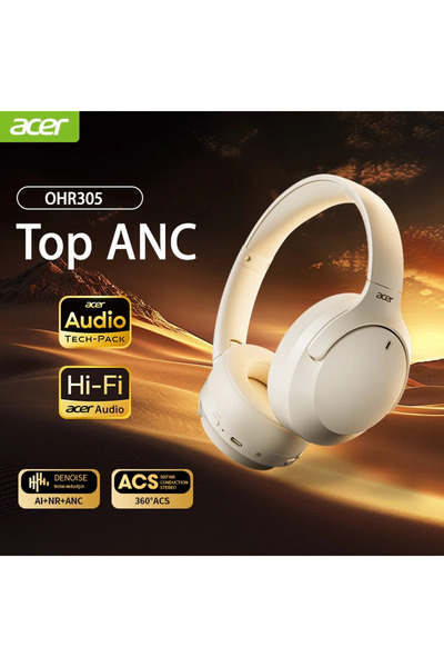 Choice سماعات أذن لاسلكية من آيسر، لون بيج، مزودة بخاصية تتبع حركة الرأس، صوت...