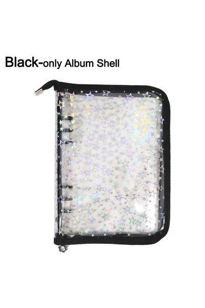 Choice3 Black Shell A5 Laser Star Zipper Binder Collect Book Refill Organizer...
