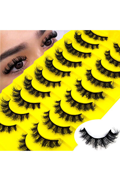 Choice1 10pairs9DY-13 New 10 pairs of artificial mink eyelashes 3D dramatic f...