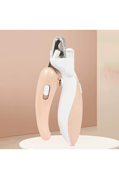 Choice مقص أظافر للقطط مزود بإضاءة LED وردية اللون - مقص أظافر مضاد لتناثر ال...