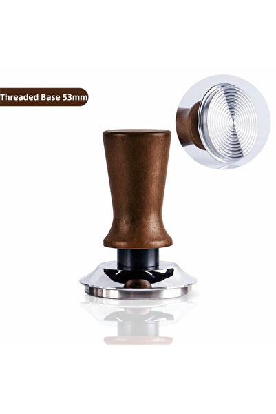 Choice1 مكبس قهوة محمول بقطر 53 مم، متوفر بأحجام 51/53/58 مم، بمقبض خشبي ومطر...