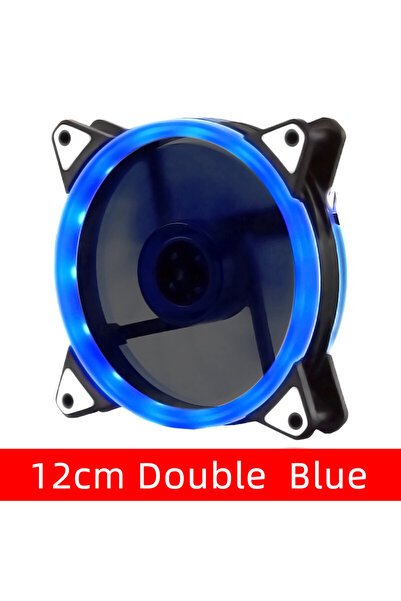 choice2 Fixed Color Other Double Blue 120mm Aurora computer chassis fan 12cm ...