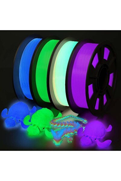 Choice3 خيوط توهج في الظلام بأربعة ألوان: أخضر، أزرق، بنفسجي، وقوس قزح، خيوط ...