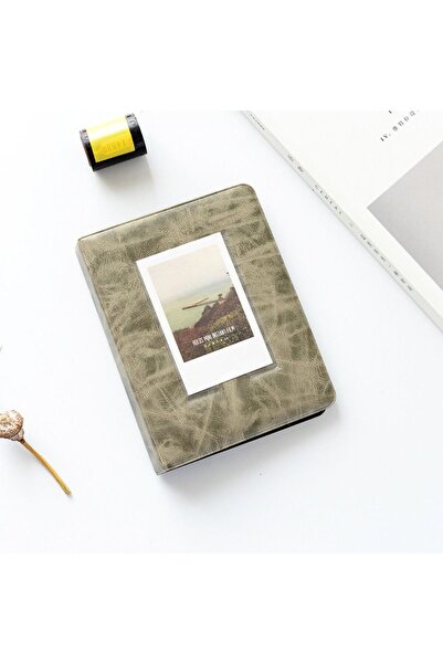 Choice ألبوم صور رمادي بتصميم كلاسيكي، 3 بوصات، 64 جيبًا، ألبوم صور فوري صغير...