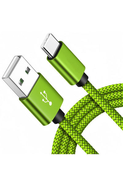 Choice41 كابل شحن USB A إلى Type C بطول متر واحد، 5 قطع خضراء، 5 قطع، 10 قطع،...