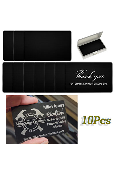 Choice1 ١٠ قطع من صفائح سبائك الألومنيوم السوداء بسمك ٠٫٢ مم، مناسبة للنقش با...