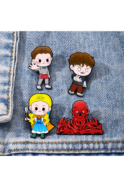 Choice 4 قطع من دبابيس طية صدر السترة الكرتونية للنساء والرجال، تُعلق على حقي...