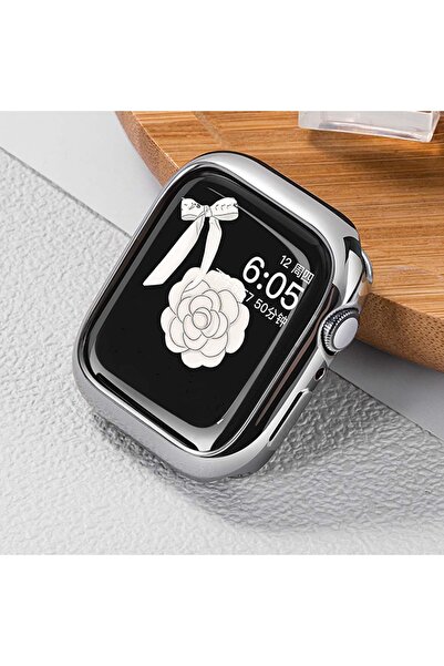 Choice جراب فضي مجوف من مادة TPU لسلسلة 11 و10 مقاس 46 مم لساعة 11 مقاس 42 مم...