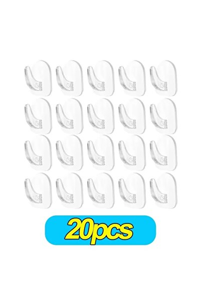 Choice1 20 قطعة من الخطافات الصغيرة الشفافة، خطافات لاصقة منزلية لتحمل الأوزا...