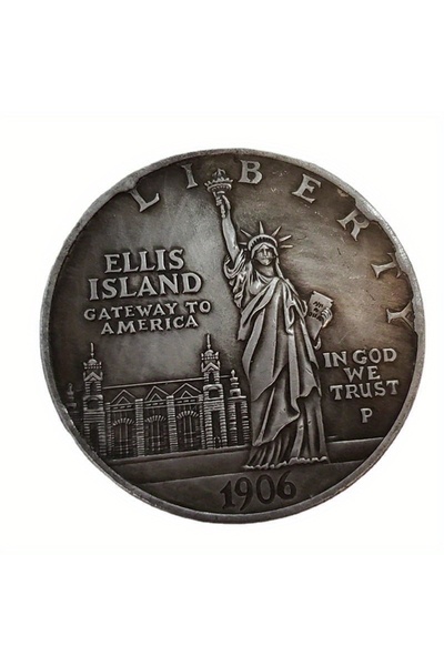 Choice قطعة واحدة من عملة تذكارية لحامل الشعلة، إصدار عام 1906، تحمل صورة تمث...