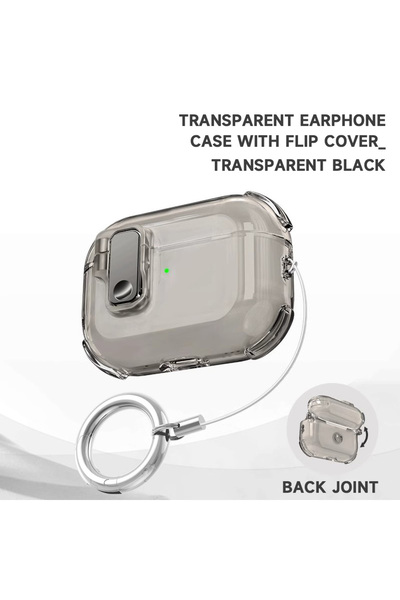 Choice12 جراب سماعات أذن شفاف أسود آمن لسماعات AirPods 3، غطاء شفاف لسماعات A...