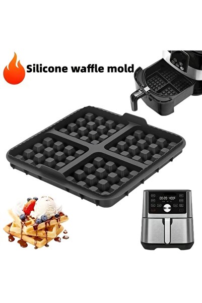 Choice قالب سيليكون أسود لصنع الوافل، مناسب لقلاية الهواء Ninja AF181 AF180 A...