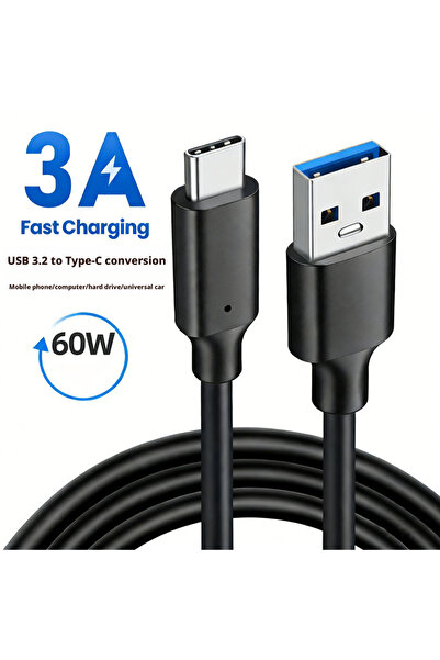 Choice1 كابل USB 3.2 من النوع C إلى النوع A بطول 1.5 متر، يدعم الشحن السريع P...