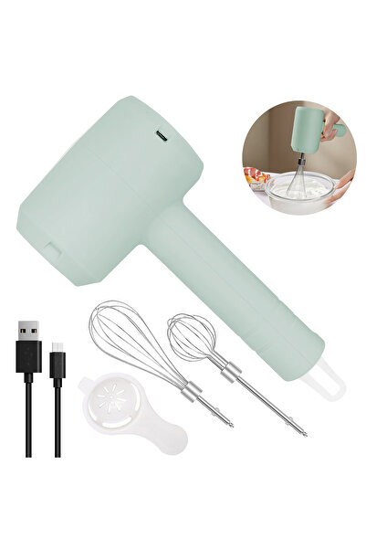 choice2 مضرب كهربائي أخضر اللون، قطعة واحدة، خفاقة حليب، ضاغط طعام، محمول، 3 ...