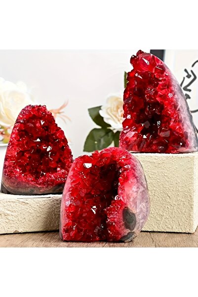 choice2 100-200 غرام، مجموعة كريستالية واحدة جميلة - لونها أحمر داكن إلى لون ...