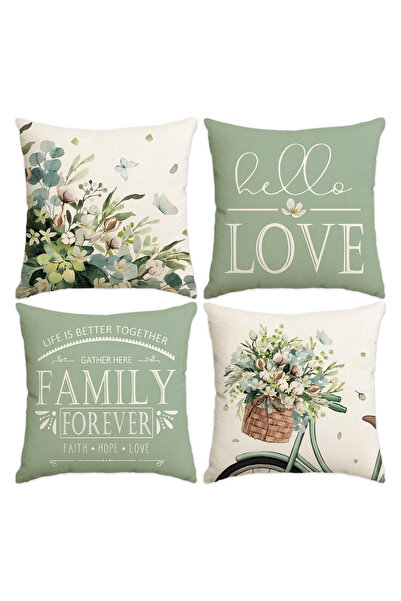 Choice4 غطاء وسادة تزيينية بنباتات وأزهار، مقاس 45×45 سم، من BZ901 إلى BZ904،...